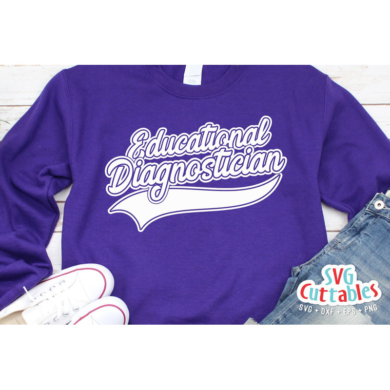 Educational Diagnostician svg - Teacher svg - Occupation - Swoosh - svg - dxf - eps - png - Cut File - Silhouette - Cricut - Digital File - 2.jpg
