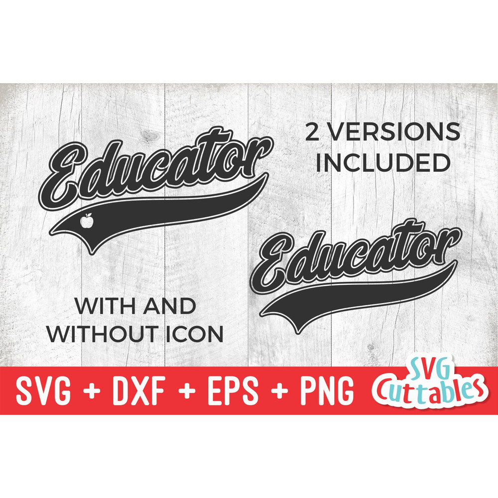 Educator svg - Teacher svg - Occupation - Swoosh - svg - dxf - eps - png - Cut File - Silhouette - Cricut - Digital Download - 3.jpg
