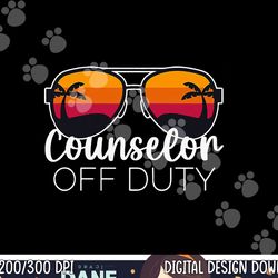counselor off duty sunglasses beach sunset  png, sublimation copy