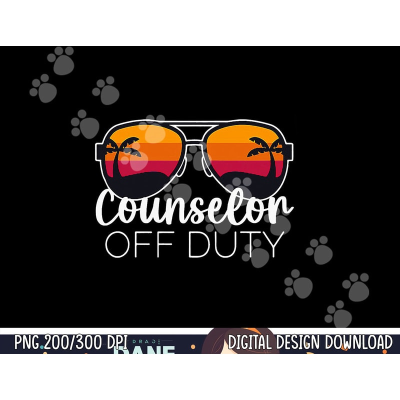 Counselor Off Duty Sunglasses Beach Sunset png, sublimation copy.jpg