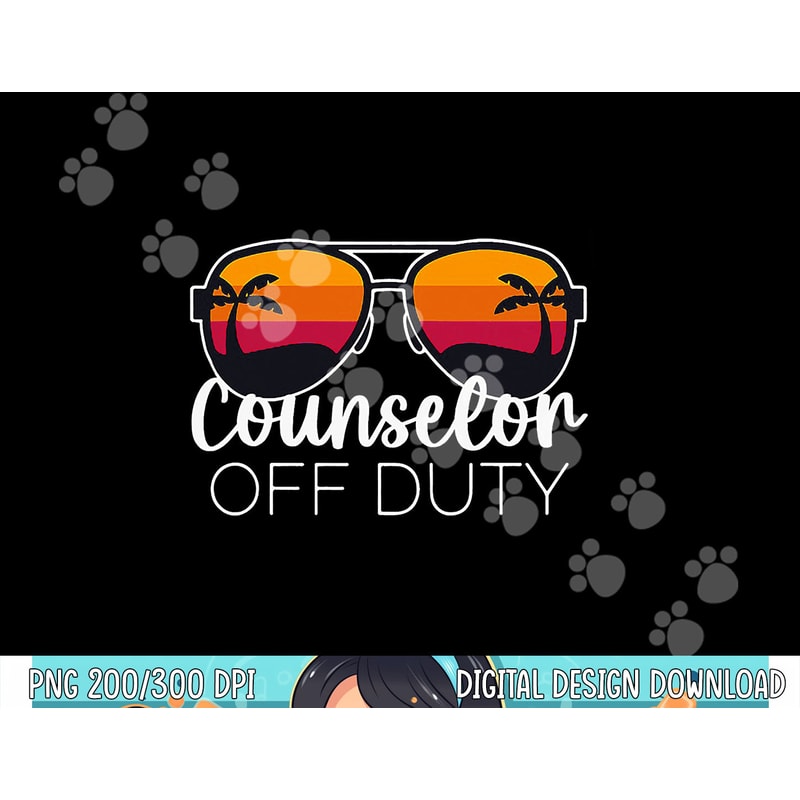 Counselor Off Duty Sunglasses Beach Sunset png, sublimation copy.jpg