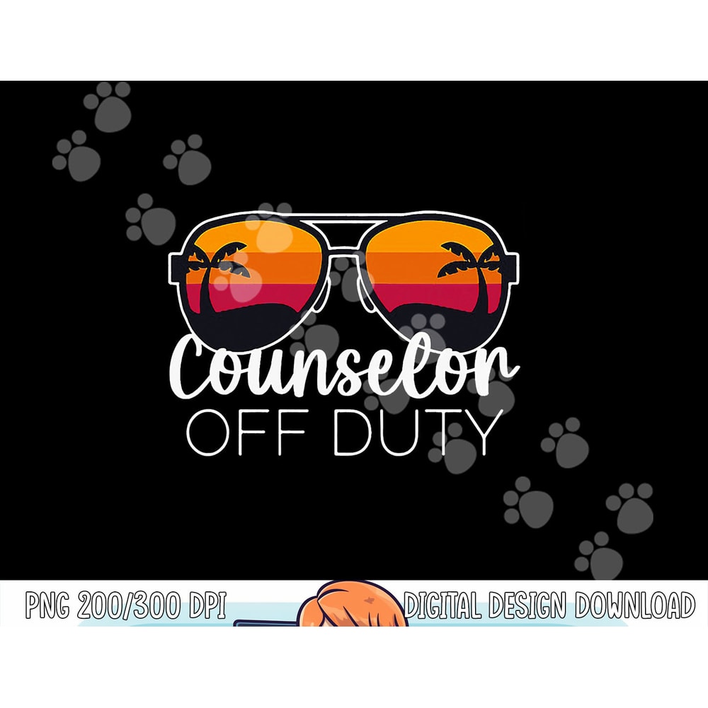 Counselor Off Duty Sunglasses Beach Sunset png, sublimation copy.jpg