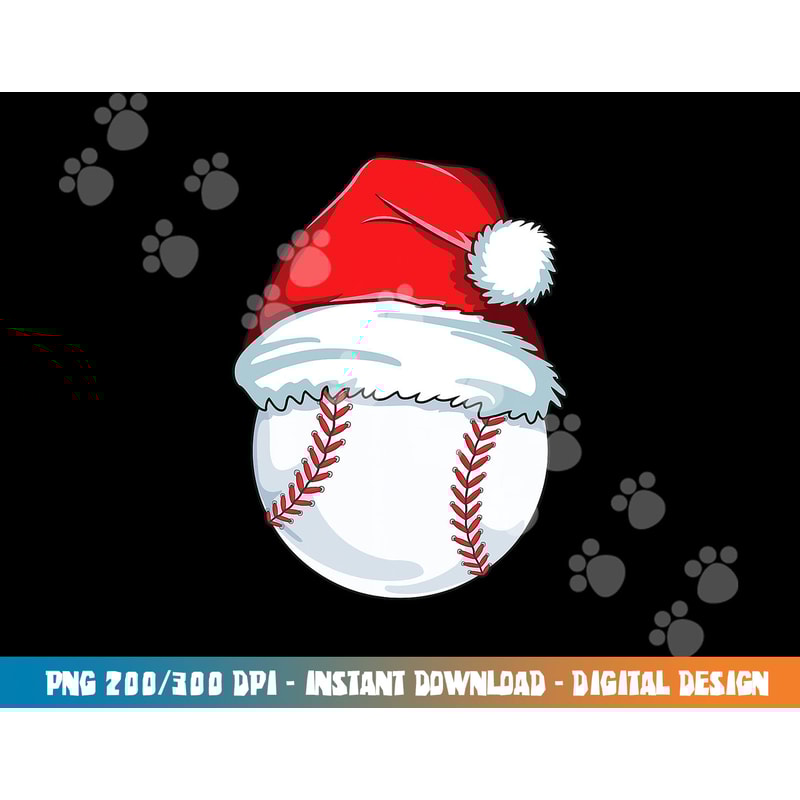 Christmas Baseball png, sublimation For Kids Men Ball Santa Pajama png, sublimation copy.jpg