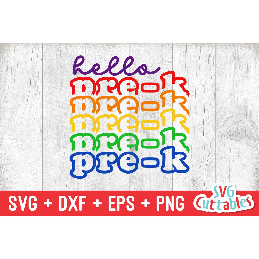 Hello Pre-K svg - Pre-K Cut File - Back To School svg - dxf - eps - png - Cut File - Silhouette - Cricut - Digital File - 2.jpg