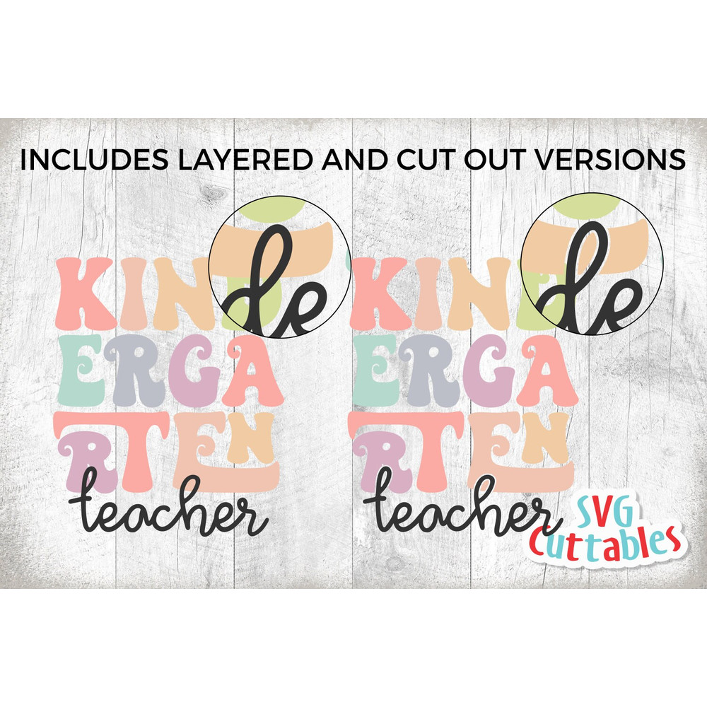 Kindergarten Teacher svg - Kindergarten Cut File - Teacher svg - dxf - eps - png - Cut File - Silhouette - Cricut - Digital Download - 2.jpg