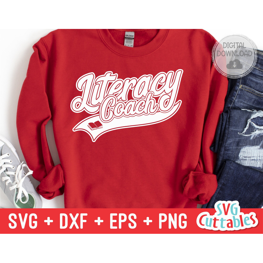 Literacy Coach svg - Teacher Cut File - Occupation - Swoosh - svg - dxf - eps - png - Cut File - Silhouette - Cricut - Digital Download - 1.jpg