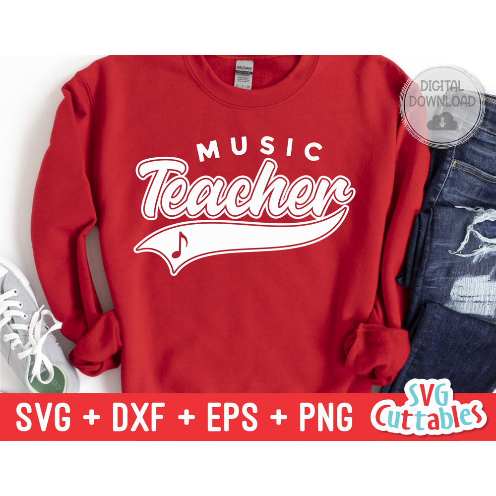Music Teacher svg - Teacher Cut File - Occupation - Swoosh - svg - dxf - eps - png - Cut File - Silhouette - Cricut - Digital Download - 1.jpg