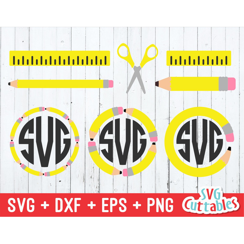Pencil Bundle svg - Teacher svg - Cut File - School - svg - dxf - eps - png - Cut File - Silhouette - Cricut - Digital Download - 1.jpg