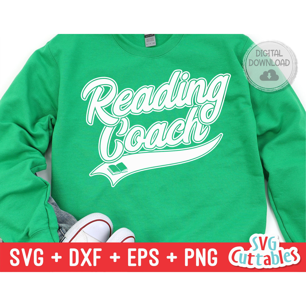 Reading Coach svg - Reading Teacher - Occupation - Swoosh - svg - dxf - eps - png - Cut File - Silhouette - Cricut - Digital Download - 1.jpg