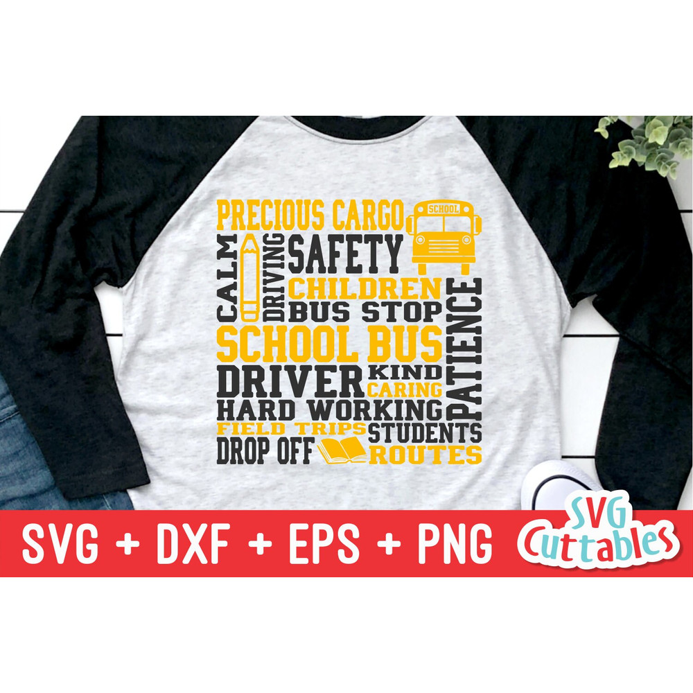 School Bus Driver svg - Subway Art - svg - dxf - eps - png - Cut File - Word Art - Silhouette - Cricut - Digital Download - 2.jpg