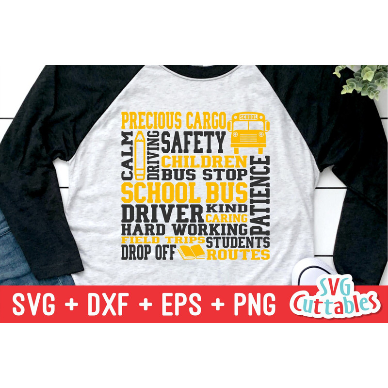 School Bus Driver svg - Subway Art - svg - dxf - eps - png - Cut File - Word Art - Silhouette - Cricut - Digital Download - 2.jpg