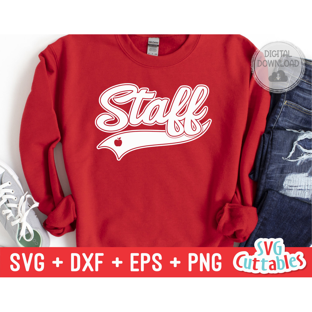 School Staff svg - Cut File - School Swoosh - svg - dxf - eps - png - Cut File - Silhouette - Cricut - Digital Download - 1.jpg