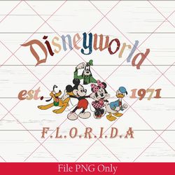 retro walt disney world florida png, mickey and friends png, disney vacation png, disney mickey mouse png, disney world
