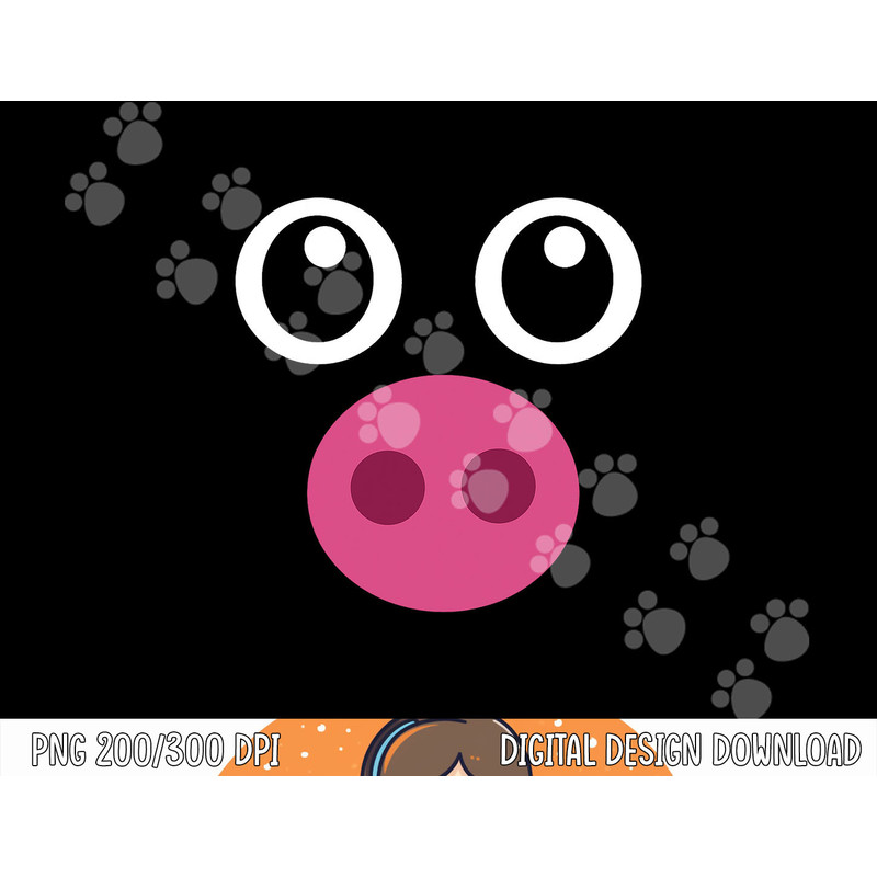 Funny Pig Face Shirt Swine Halloween Costume Gift png, sublimation copy.jpg