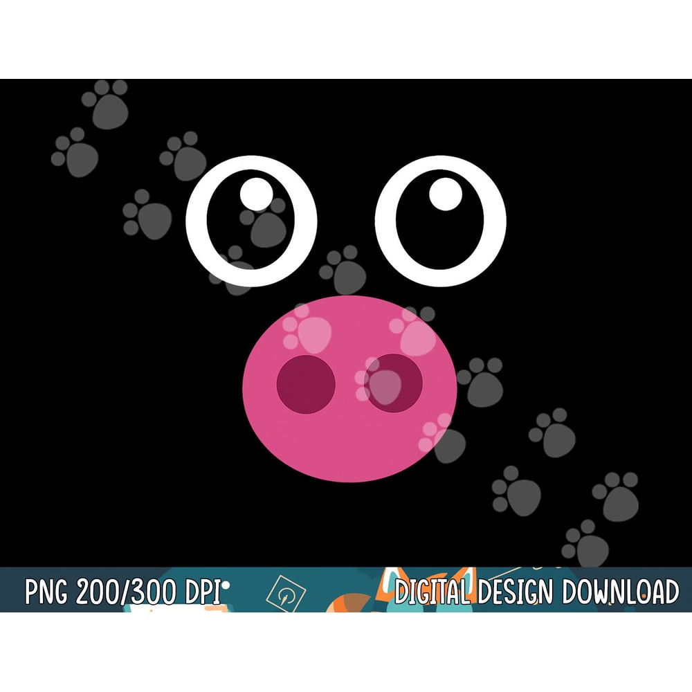 Funny Pig Face Shirt Swine Halloween Costume Gift png, sublimation copy.jpg