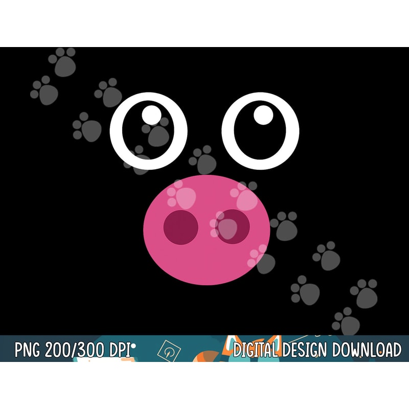 Funny Pig Face Shirt Swine Halloween Costume Gift png, sublimation copy.jpg
