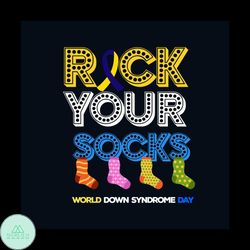 Rock Your Socks Svg, Awareness Svg, Down Syndrome Awareness Svg, Socks Svg, World Down Syndrome Day Svg, Rock Svg, Ribbo