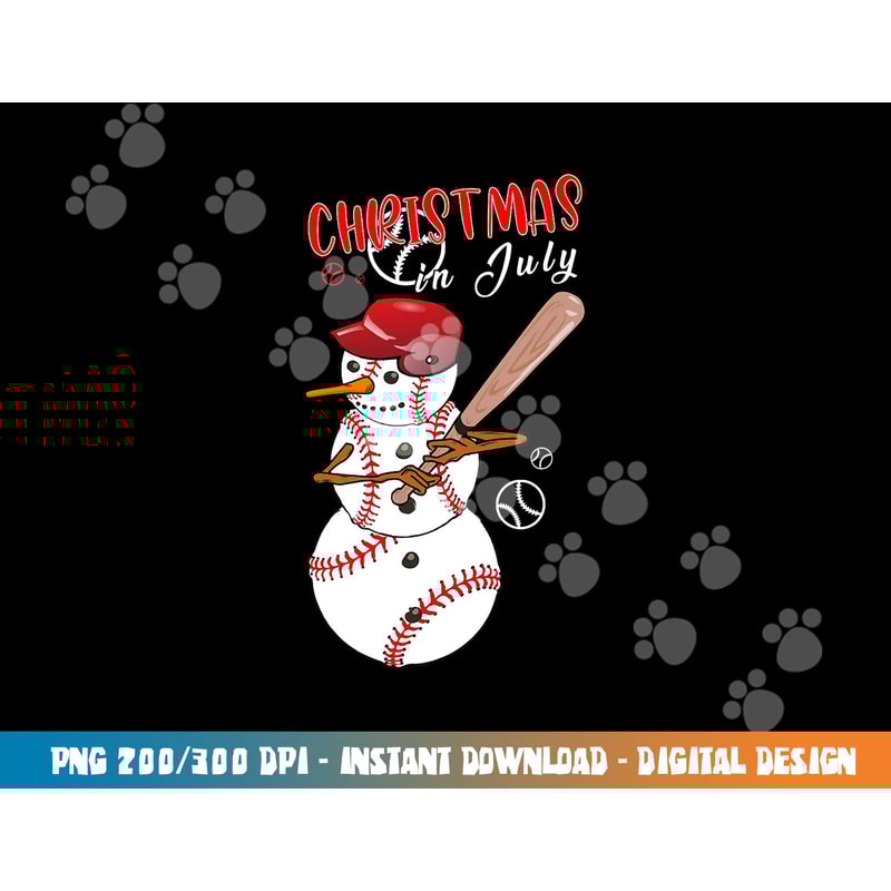 Christmas in july For Baseball Fan Snowman, Snowman Baseball png, sublimation copy.jpg