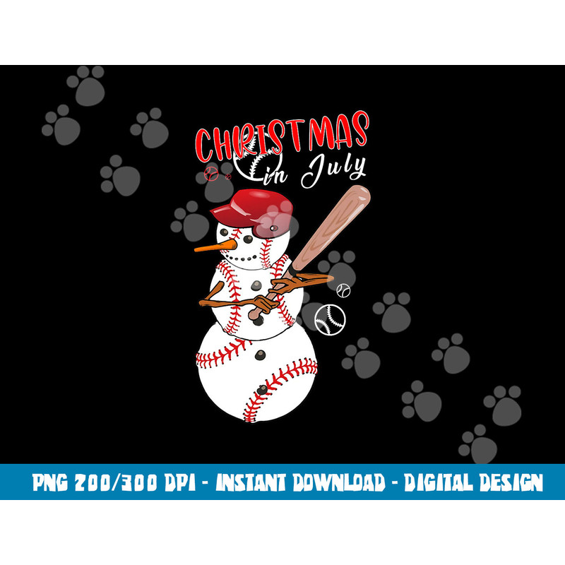 Christmas in july For Baseball Fan Snowman, Snowman Baseball png, sublimation copy.jpg