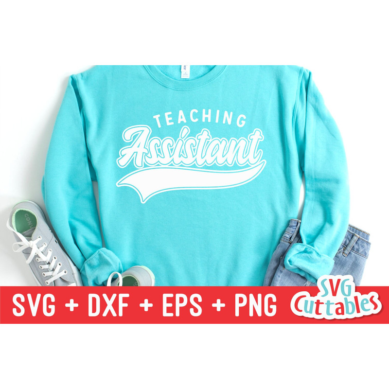 Teaching Assistant svg - Teacher Cut File - Occupation - Swoosh - svg - dxf - eps - png - Cut File - Silhouette - Cricut - Digital Download - 2.jpg