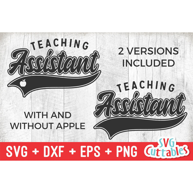 Teaching Assistant svg - Teacher Cut File - Occupation - Swoosh - svg - dxf - eps - png - Cut File - Silhouette - Cricut - Digital Download - 3.jpg