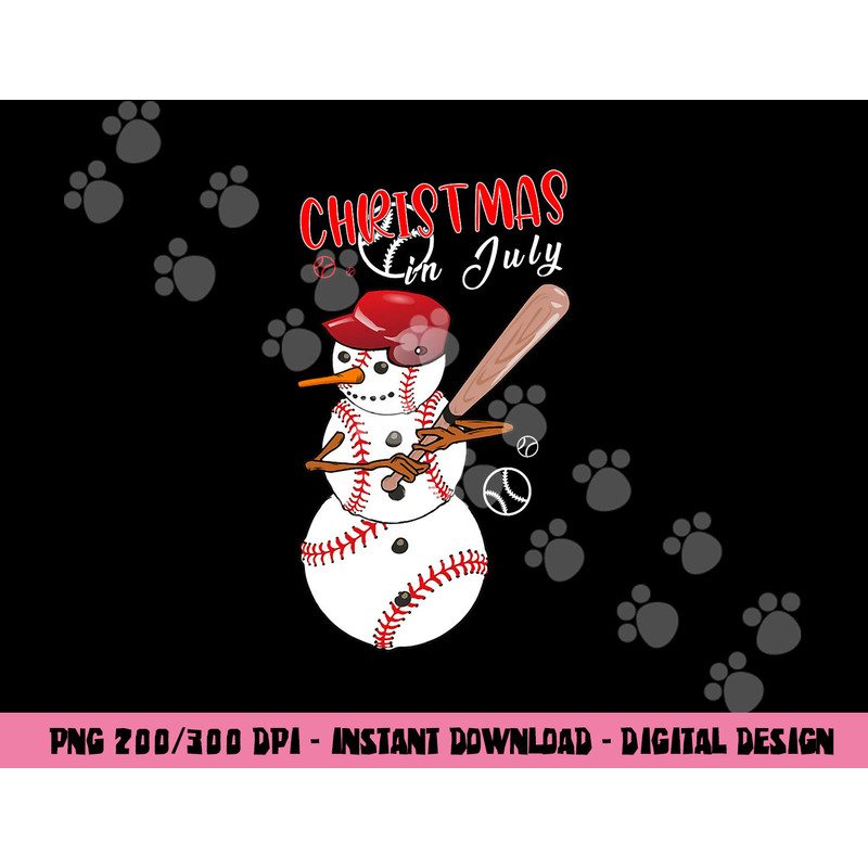 Christmas in july For Baseball Fan Snowman, Snowman Baseball png, sublimation copy.jpg