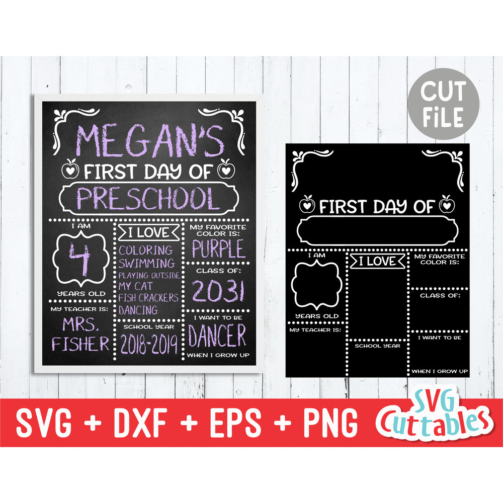 1st Day of School svg - First and Last Day of School Cut File - svg - eps - dxf - png - Cut File - Silhouette - Cricut - Digital Download - 1.jpg