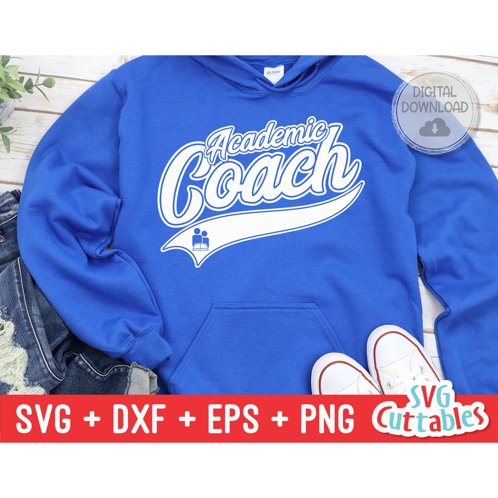 Academic Coach svg - Teacher svg - Occupation - Swoosh - svg - dxf - eps - png - Cut File - Silhouette - Cricut - Digital Download - 1.jpg