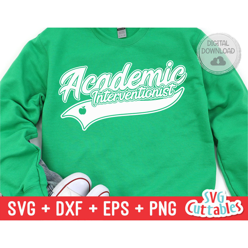 Academic Interventionist svg - Teacher svg - Occupation - Swoosh - svg - dxf - eps - png - Cut File - Silhouette - Cricut - Digital Download - 1.jpg