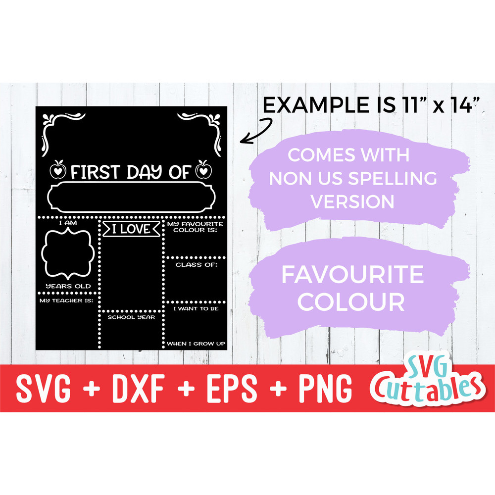 1st Day of School svg - First and Last Day of School Cut File - svg - eps - dxf - png - Cut File - Silhouette - Cricut - Digital Download - 2.jpg
