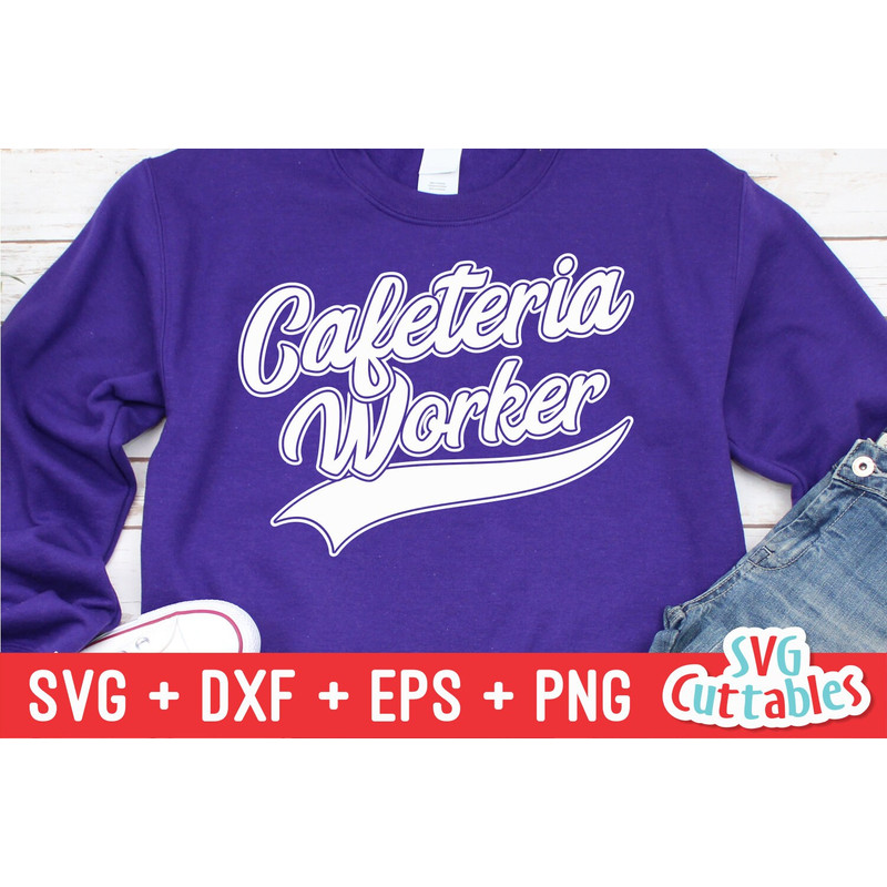 Cafeteria Worker svg - School Cafeteria - Occupation - Swoosh - svg - dxf - eps - png - Cut File - Silhouette - Cricut - Digital Download - 2.jpg