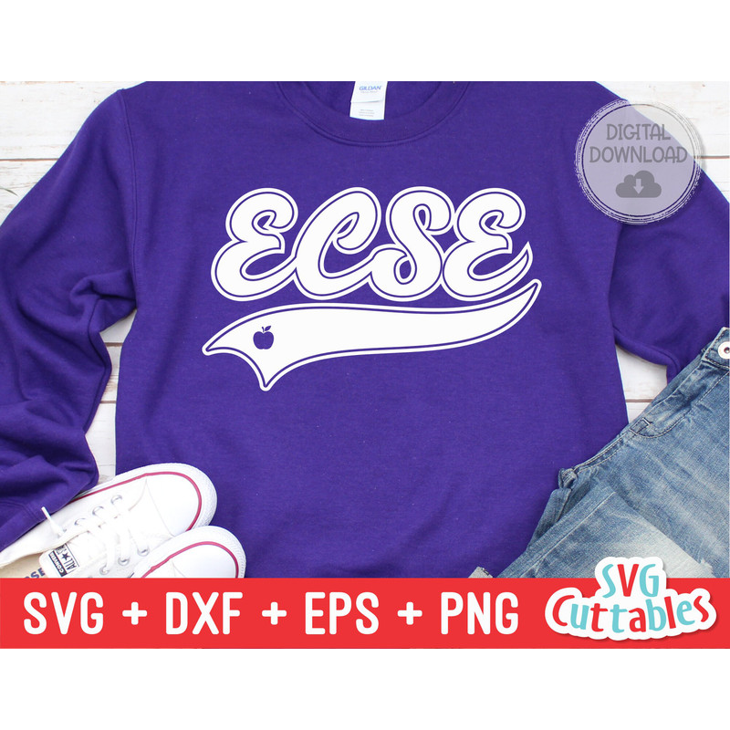 ECSE svg - Cut File - Occupation - Swoosh - svg - dxf - eps - png - Special Education - Cut File - Silhouette - Cricut - Digital Download - 1.jpg
