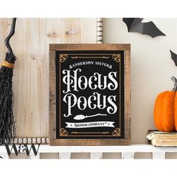hocus pocus broom co svg | halloween sign svg | sanderson sisters svg | witch broom svg | fall sign svg | salem brooms s