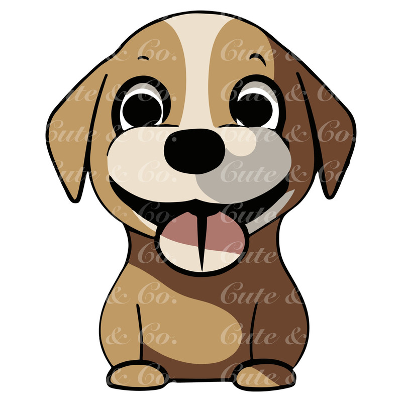 Cute Puppy Clipart #10 Cute Vector Dog SVG DIY Projects, Invitations, Cricut, Crafts Silhouette & Color Layers instant download - 1.jpg