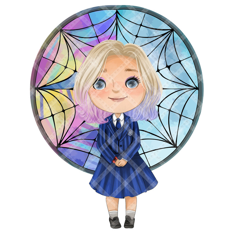 Enid from Wednesday Addams in Ophelia Hall - Gothic PNG Image for Cut, Scrapbooking and Design - #35 - 1.jpg