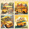 School Bus Clipart Set 13 PNG Images, 5 with Transparent Background, 300 DPI for Creative Projects Vehicles Means of transport - 8.jpg