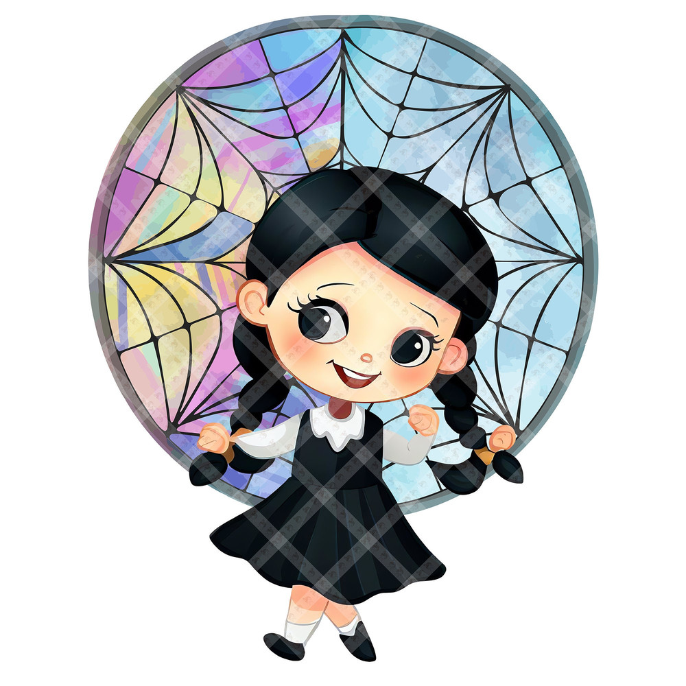 Wednesday Addams in Ophelia Hall - Gothic PNG Image for Cut, Scrapbooking and Design - #12 - 1.jpg