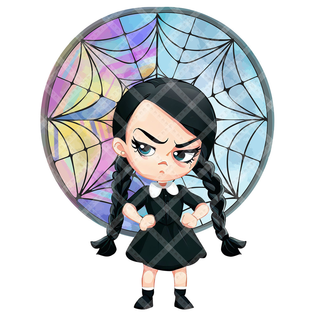 Wednesday Addams in Ophelia Hall - Gothic PNG Image for Cut, Scrapbooking and Design - #14 - 1.jpg