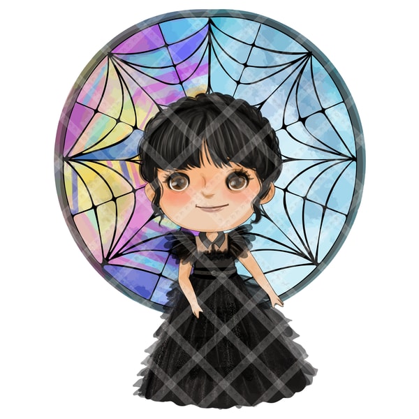 Wednesday Goth Design Wednesday Addams in Ophelia Hall - Gothic PNG Image for Cut, - Inspire ...