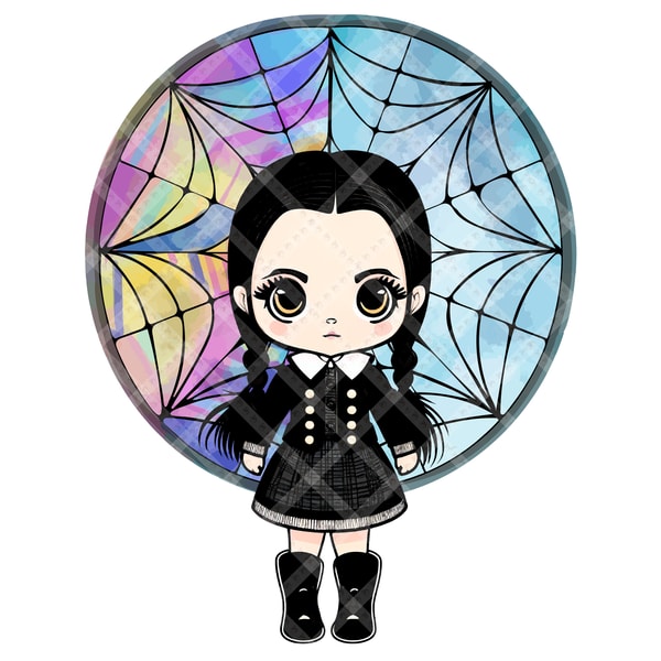 Wednesday Goth Design Wednesday Addams in Ophelia Hall - Gothic PNG Image for Cut, | Inspire ...
