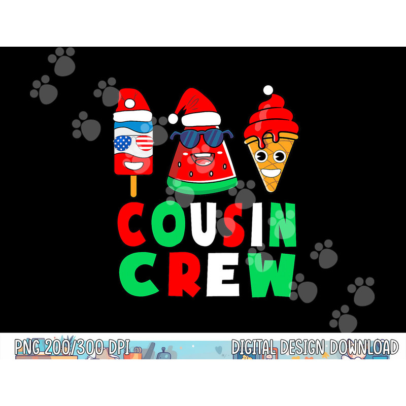 Cousin Crew Christmas In July Squad Pajamas Matching Family png, sublimation copy.jpg