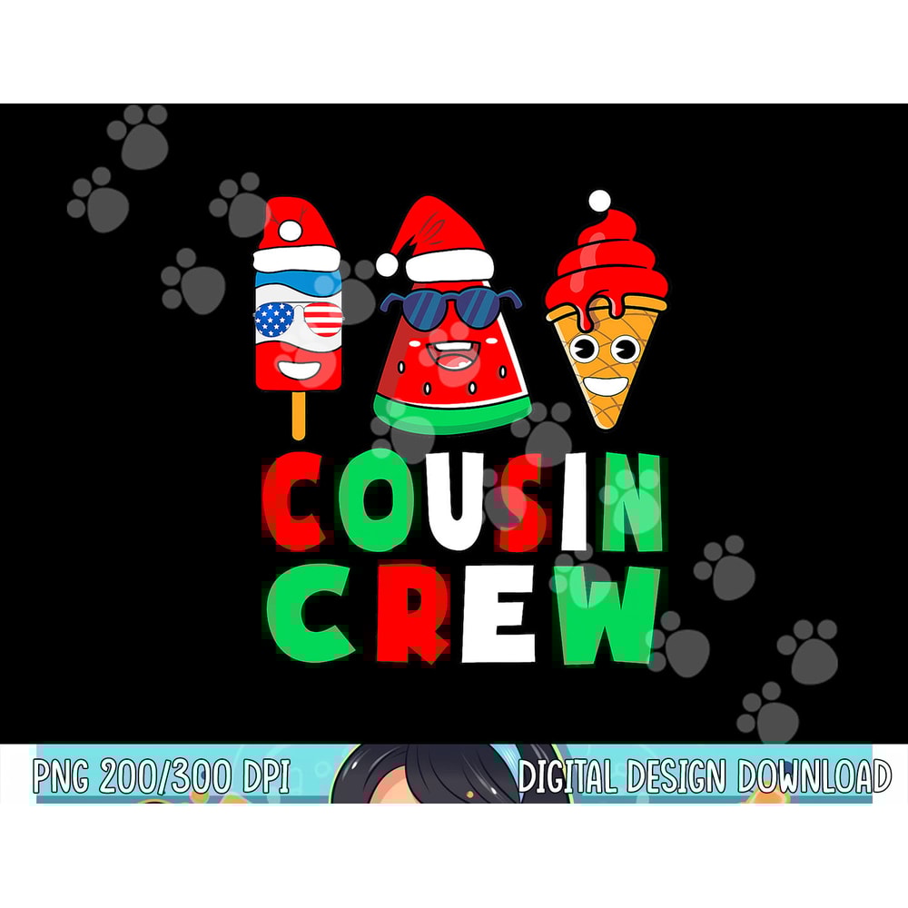 Cousin Crew Christmas In July Squad Pajamas Matching Family png, sublimation copy.jpg