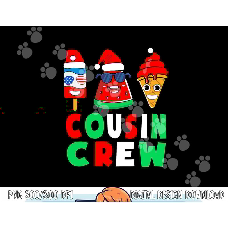 Cousin Crew Christmas In July Squad Pajamas Matching Family png, sublimation copy.jpg