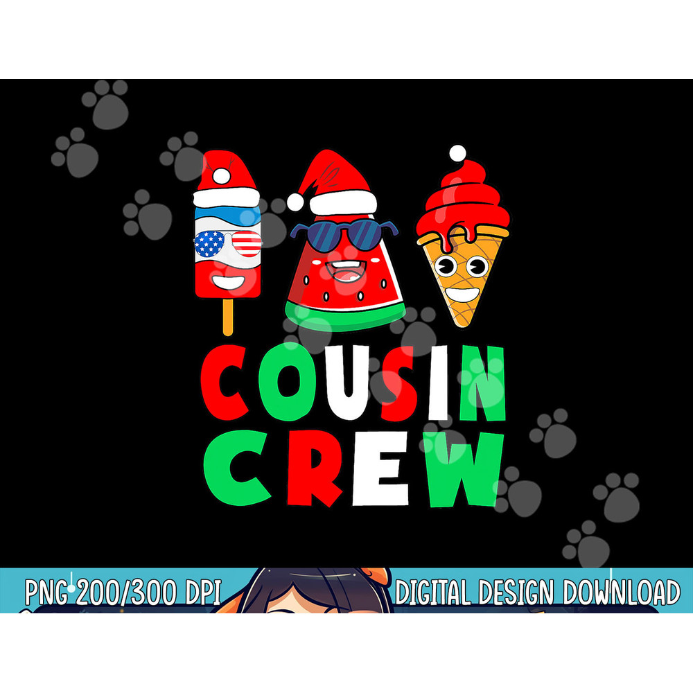 Cousin Crew Christmas In July Squad Pajamas Matching Family png, sublimation copy.jpg