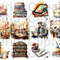 Study Pack Clipart Watercolor Painting Clipart Bundle, Back to School PNG, First day of School, Teacher, Pencil PNG, Study, Junk Journal - 5.jpg