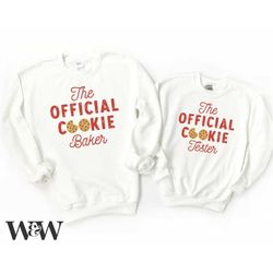 official cookie baker svg | official cookie tester svg | matching christmas baking shirts svg | holiday baking apron svg