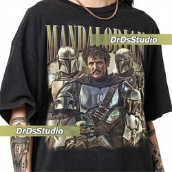 limited pedro pascal mandalorian vintage t-shirt, gift for women and man unisex t-shirt
