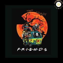 friends horror movie creepy halloween horror team svg png eps dxf digital download,svg cricut, silhouette svg files, cri