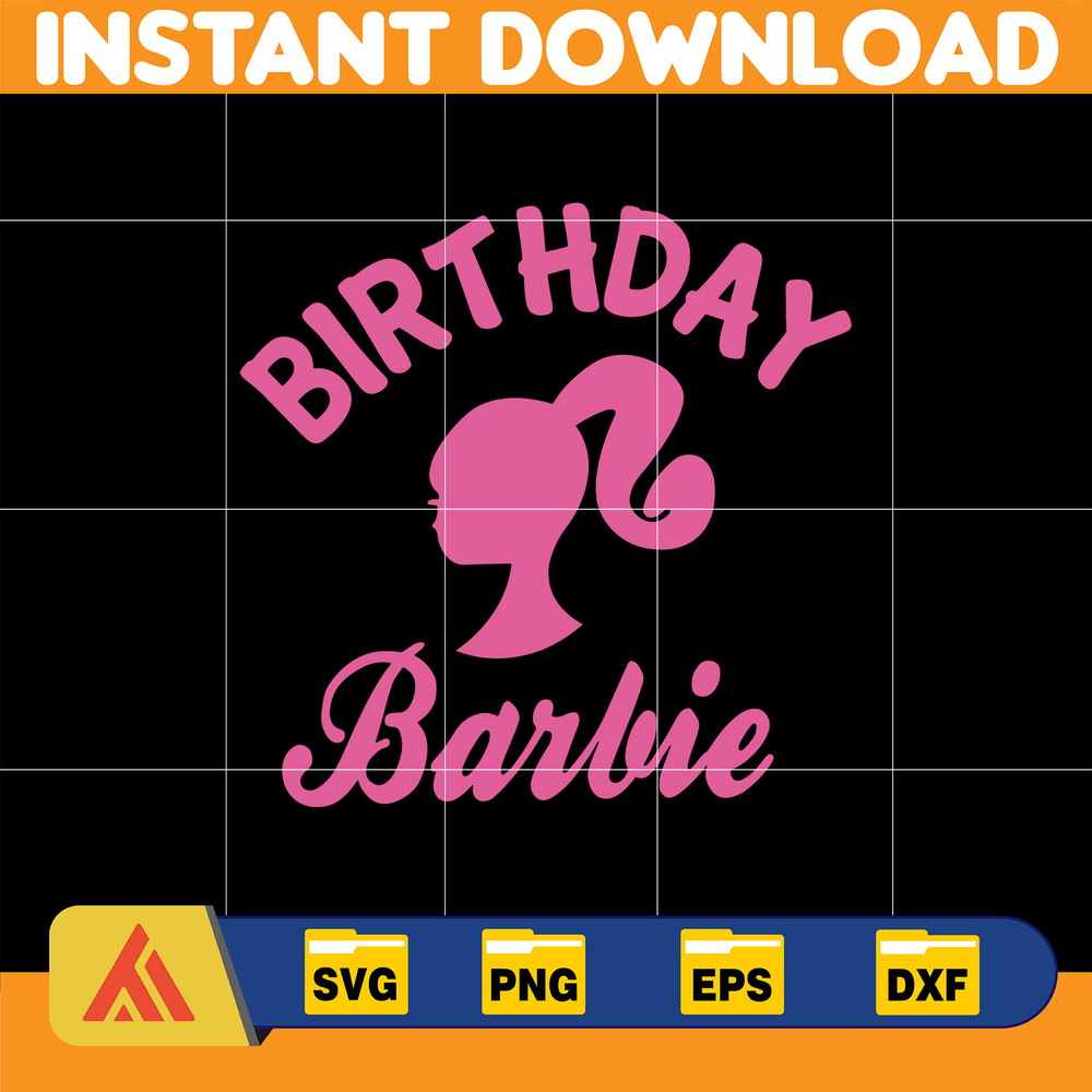 Barbie Svg , Come on Barbie lets go party, Pink doll Svg, Girl Svg, Sticker Clipart, Svg Files for Cricut , SVG, Instant Download (1).jpg