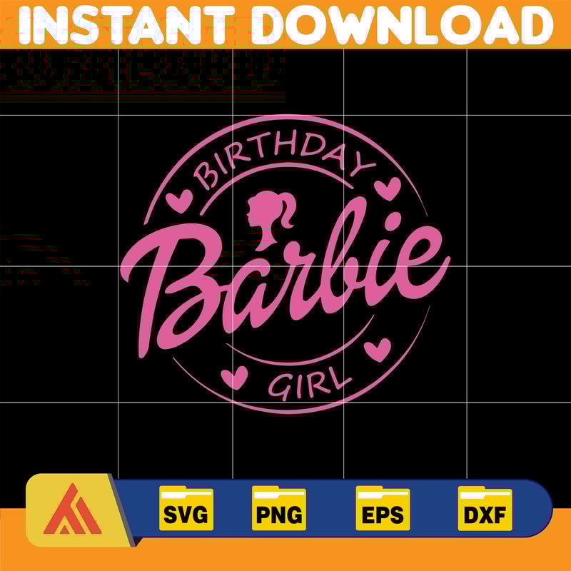 Barbie Svg , Come on Barbie lets go party, Pink doll Svg, Girl Svg, Sticker Clipart, Svg Files for Cricut , SVG, Instant Download (4).jpg